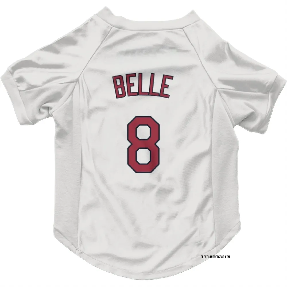 Albert Belle Men's Cleveland Guardians Home Jersey - White Replica